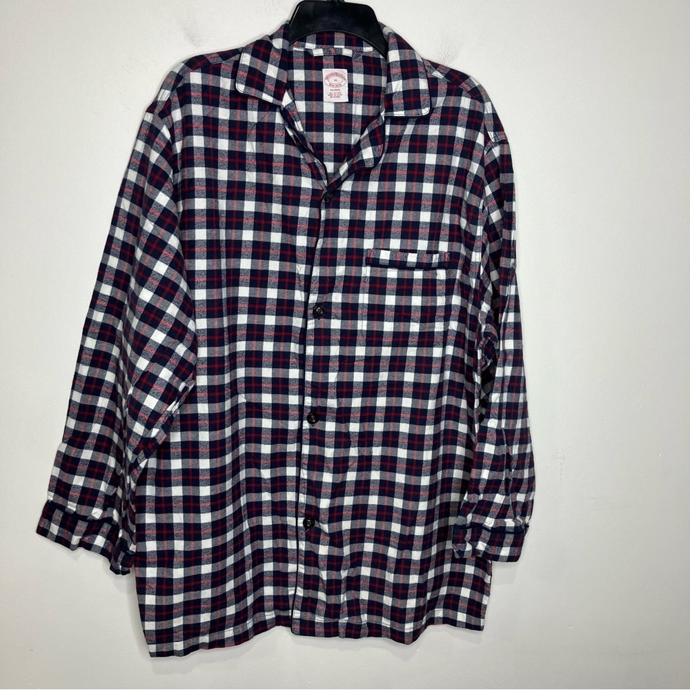 Brooks Brothers Navy and White Checkered Shirt